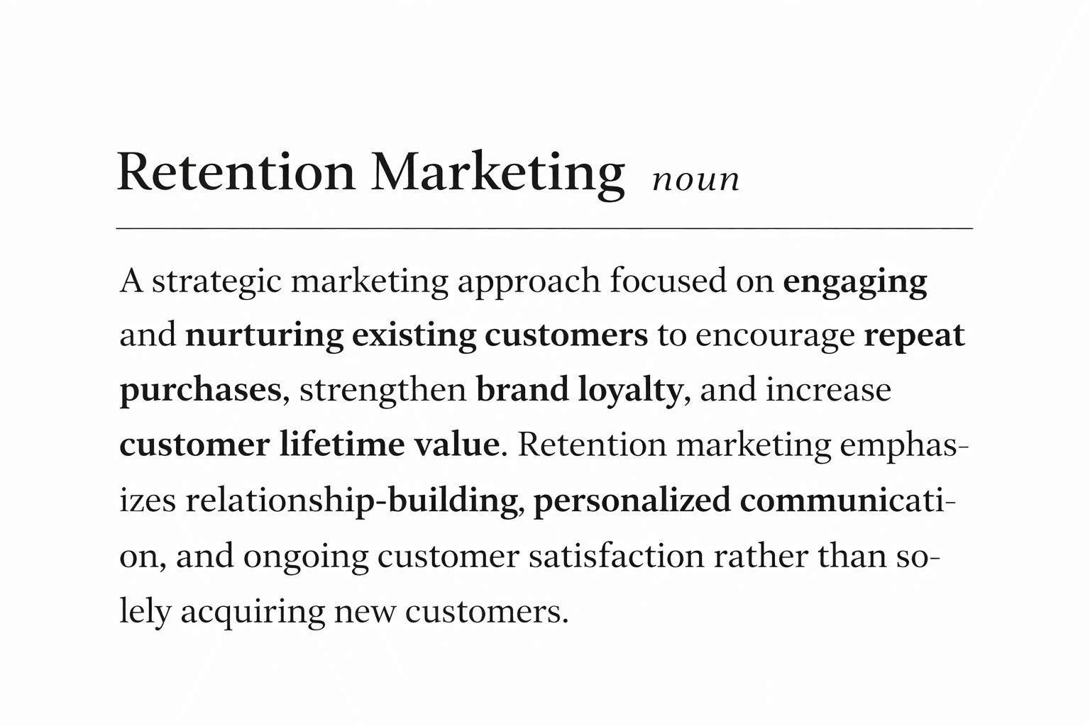 Retention marketing definition