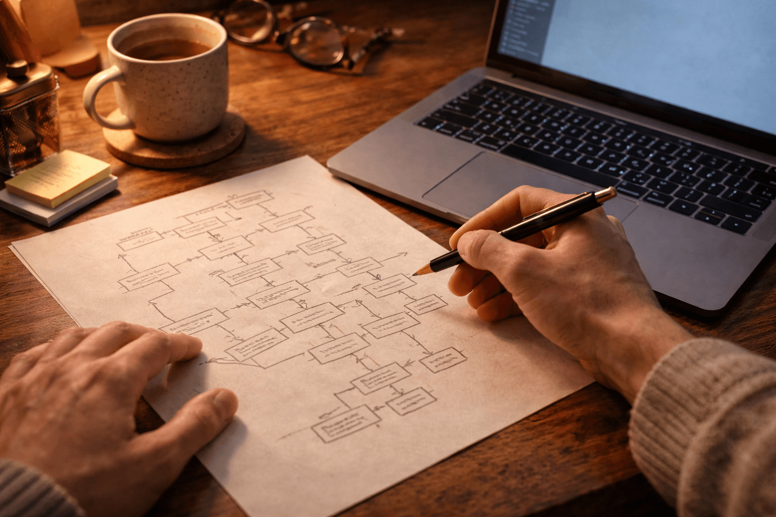 Evening browse abandonment workflow with sketching tools