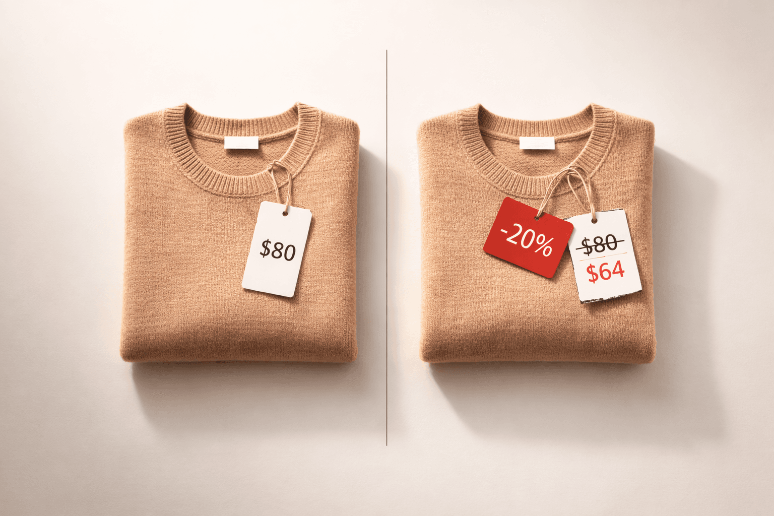The Browse Abandonment Discount Debate - two sweaters one discounted